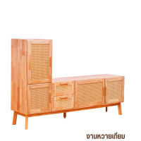 ราคา ตู้วางทีวี EVERGREEN FURNITURE รุ่น GL-18-FWR-4-15 ไม้ยางพารา สีไม้ธรรมชาติ (888168100213)
