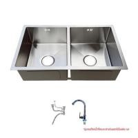 ราคา ซิงค์ฝัง 2 หลุม S-FLO NL0121-SI-SS สีเงิน (1324319)