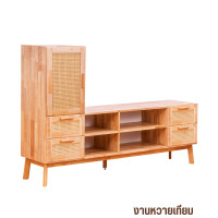 ราคา ตู้วางทีวี EVERGREEN FURNITURE รุ่น GL-18-FWR-4-16 ไม้ยางพารา สีไม้ธรรมชาติ (888168100215)