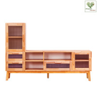 ราคา ตู้วางทีวี EVERGREEN FURNITURE รุ่น GL-18-FWR-3-18 ไม้ยางพารา สีไม้ธรรมชาติ (888168100218)