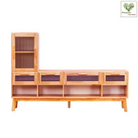 ราคา ตู้วางทีวี EVERGREEN FURNITURE รุ่น GL-18-FWR-3-20 ไม้ยางพารา สีไม้ธรรมชาติ (888168100222)
