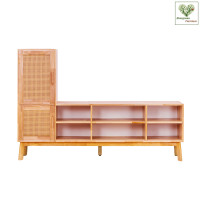 ราคา ตู้วางทีวี EVERGREEN FURNITURE รุ่น GL-18-FWR-4-22 ไม้ยางพารา สีไม้ธรรมชาติ (888168100227)