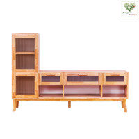 ราคา ตู้วางทีวี EVERGREEN FURNITURE รุ่น GL-18-FWR-3-24 ไม้ยางพารา สีไม้ธรรมชาติ (888168100230)