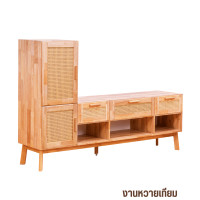 ราคา ตู้วางทีวี EVERGREEN FURNITURE รุ่น GL-18-FWR-4-24 ไม้ยางพารา สีไม้ธรรมชาติ (888168100231)