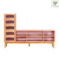 ราคา ตู้วางทีวี EVERGREEN FURNITURE รุ่น GL-18-FWR-3-26 ไม้ยางพารา สีไม้ธรรมชาติ (888168100234)