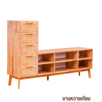 ราคา ตู้วางทีวี EVERGREEN FURNITURE รุ่น GL-18-FWR-4-26 ไม้ยางพารา สีไม้ธรรมชาติ (888168100235)