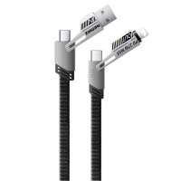 ราคา สายชาร์จเร็ว REMAX RC-C189 กำลังไฟ 65W หัวเชื่อมต่อแบบ 2-IN-2 (TYPE-C/USB/LIGHTNING) ความยาว 1 เมตร (888144500563)