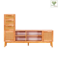 ราคา ตู้วางทีวี EVERGREEN FURNITURE รุ่น GL-18-FWR-4-30 ไม้ยางพารา สีไม้ธรรมชาติ (888168100243)