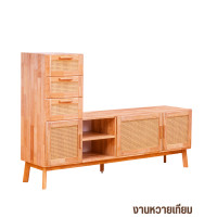 ราคา ตู้วางทีวี EVERGREEN FURNITURE รุ่น GL-18-FWR-4-31 ไม้ยางพารา สีไม้ธรรมชาติ (888168100245)