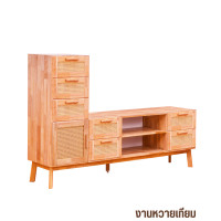 ราคา ตู้วางทีวี EVERGREEN FURNITURE รุ่น GL-18-FWR-4-36 ไม้ยางพารา สีไม้ธรรมชาติ (888168100255)