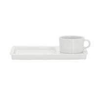 ราคา ถ้วยกาแฟและถาดเมลามีน 300 มล. VANDA CLASSIC สีครีมขาว (1288623)