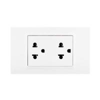 ราคา ชุดเต้ารับคู่ 3 ขา 2 ช่อง SCHNEIDER S1M3TS426UST2_WE MILUZ E สีขาว (1322623)