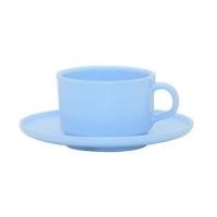 ราคา ถ้วยกาแฟและจานรองเมลามีน 300 มล. VANDA CLASSIC สีฟ้า (1292836)