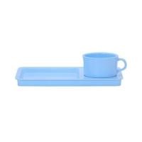 ราคา ถ้วยกาแฟและถาดเมลามีน 300 มล. VANDA CLASSIC สีฟ้า (1292837)