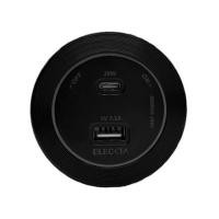 ราคา เต้ารับไร้สาย ELECKTA 1 USB-A + 1 USB TYPE-C 20 วัตต์ สีดำ (1313130)
