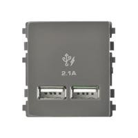 ราคา เต้ารับ USB 2 ช่อง SCHNEIDER 8432USB_BZ 2.1 แอมแปร์ สีน้ำตาล (1106575)