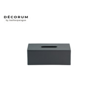 ราคา กล่องหนังใส่ทิชชู่ Decorum 28.5x14x10 cm สีเทา (888162100147)