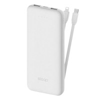 ราคา แบตเตอรี่สำรอง ORSEN BY ELOOP E33LINE สีขาว 10000MAH POWERBANK มีสายชาร์จในตัว TYPE C และ L-CABLE 12W (888208900049)