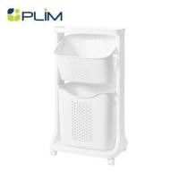 ราคา ตะกร้าผ้าเหลี่ยมมีล้อ 2 ชั้น PLIM 1025M2 สีขาว (1213460)