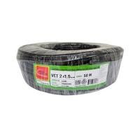 ราคา สายไฟ VCT THAIUNION 2X1.5 ตร.มม. 50 ม. สีดำ (1286451)