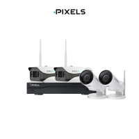 ราคา กล้องวงจรปิดไร้สาย PIXELS CCTV HYBRID 4CH กล้องฟิก 2 CH + กล้องหมุน 180° 2 CH 3 MP (888235700012)