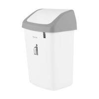 ราคา ถังขยะเหลี่ยมฝาสวิง DKW HH-208P ขนาด 9L สีขาวเทา (242081)