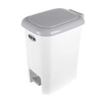 ราคา ถังขยะเหยียบเหลี่ยมรี JCJ 2145 ขนาด 15L สีขาว/เทา (1004841)