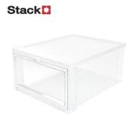 ราคา กล่องรองเท้าฝาหน้า STACKO 28x35x17 ซม. สีใส (1119102)