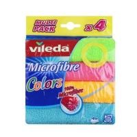 ราคา ผ้าไมโครไฟเบอร์เก็บฝุ่น VILEDA 19x22cm แพ็ค4 หลากสี (1135124)