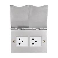ราคา ชุดเต้ารับฝังพื้นสเตนเลส HACO HBS-102S/TE2 สีเงิน (1163623)