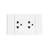 ราคา ชุดเต้ารับคู่ 3 ขา 2 ช่อง SCHNEIDER A70426UST_WH สีขาว (1177136)