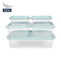 ราคา ชุดกล่องอาหาร 10 ชิ้น พร้อมฝา KECH NO.9045 สีเขียว (1242459)