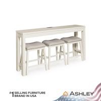 ราคา ชุดโต๊ะบาร์ 3 ที่นั่ง ASHLEY FURNITURE HOMESTORE รุ่น ROBBINSDALE/4 สีขาววินเทจ (888122802548)