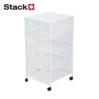 ราคา ชั้นลิ้นชักเหล็ก 4 ชั้น STACKO BILA 35.5x37.5x73 ซม. สีขาว (1151581)