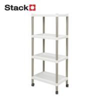 ราคา ชั้นวางของ 4 ชั้น มีล้อ STACKO RIKU 44.5x29x99 ซม. สีขาว/น้ำตาล (1319703)