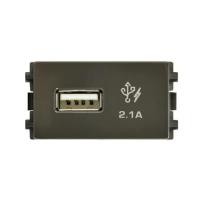ราคา เต้ารับ USB SCHNEIDER 1 ช่อง 2.1 แอมแปร์ 8431USB BZ สีน่ำตาล (1106509)