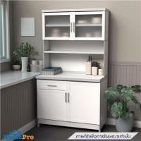 ราคา ครัวอะลูมิเนียมสำเร็จรูป ท็อปเรียบ 3MITI INFINICE FF+ 100 ซม. สีขาว (1319866)