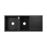 ราคา ซิงค์ฝัง 2 หลุม 1 ที่พัก HAFELE STONEQ 495.39.633 สี METALLIC (1324235)