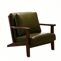 ราคา เก้าอี้พักผ่อนโครงไม้แท้ BUNISE RICHARD 86×74×71 ซม. สีเขียว (888211800211)