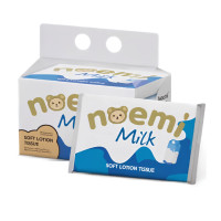 ราคา กระดาษเช็ดหน้าผสมโลชั่น ขนาดพกพา NOEMI 5 ห่อ (40 แผ่น/ห่อ) (888222200008)