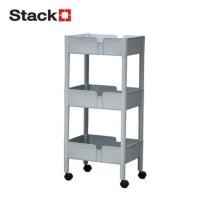 ราคา ชั้นพลาสติก 3 ชั้น STACKO AMI 42x30x90.5 ซม. สีเทา (1319059)