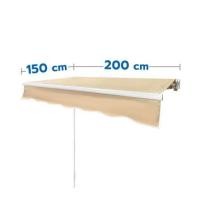 ราคา กันสาดผ้าพับได้ SUNSHIELD 200X150 ซม. สีเบจ (1253492)