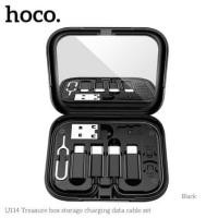 ราคา ชุดสายชาร์จเร็ว 6IN1 HOCO U114 สีดำ พร้อมกล่องเก็บ TYPE-C TO TYPE-C จ่ายไฟ 60W พร้อมหัวแปลง (888206800046)
