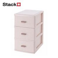 ราคา กล่องลิ้นชักเล็ก 3 ชั้น STACKO OMI 23.5x17x30 ซม. สีขาวครีม (1319048)