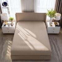 ราคา ผ้าปูที่นอน CHARM ผ้าซาตินลายริ้ว สีเบจ ขนาด 3.5 ฟุต (888127600073)