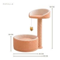 ราคา คอนโดแมวพร้อมเสาลับเล็บ PETELLE รุ่น COZY CUP SERIES สีส้มแอปริคอต (888223500133)