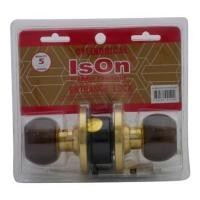 ราคา ลูกบิดประตู หัวกลม ISON 8013 E-PB สีลายไม้ (253687)