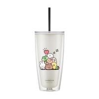 ราคา แก้วน้ำ LOCKNLOCK DOUBLE WALL COLD CUP LINE FRIEND 720 มล. สีครีม (1275042)