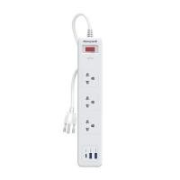 ราคา ปลั๊กป้องกันไฟกระชาก 3 ช่อง 2 USB 1 PD HONEYWELL (1283925)