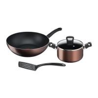 ราคา ชุดเครื่องครัว TEFAL DAY BY DAY ECS26 IH สีน้ำตาล (ชุด 4 ชิ้น) (1323804)